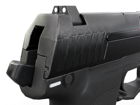 USP Compact 9mm - Realistic Pistol 3D Модель