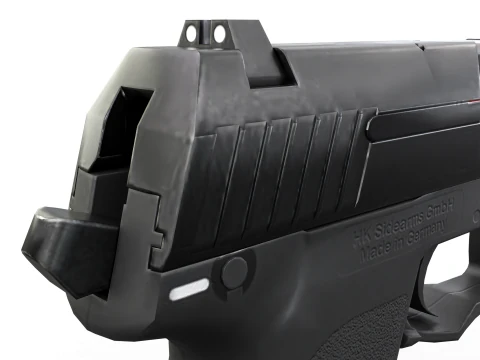 USP Compact 9mm - Realistic Pistol 3D Model