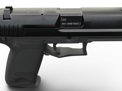 USP Compact 9mm - Realistic Pistol 3D Модель