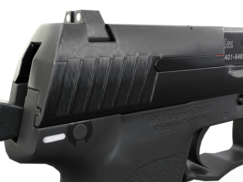 USP Compact 9mm - Realistic Pistol 3D Модель