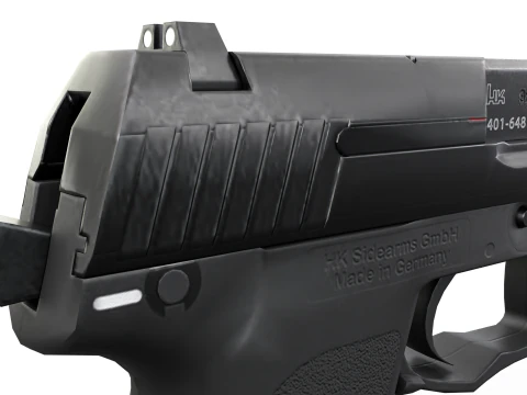 USP Compact 9mm - Realistic Pistol 3D Model
