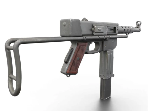 MAT-49 - Vintage Military SMG 3D Model