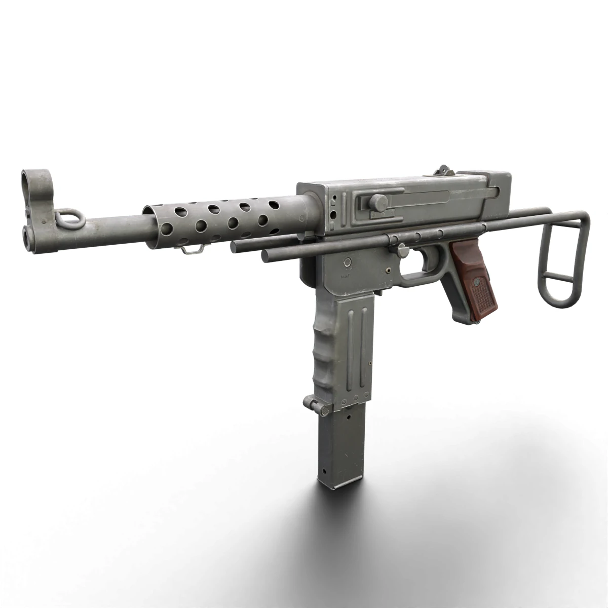 MAT-49 - Vintage Military SMG 3D Model .c4d .max .obj .3ds .fbx .stl .blend 