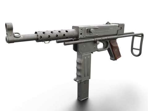 MAT-49 - Vintage Military SMG Model 3D