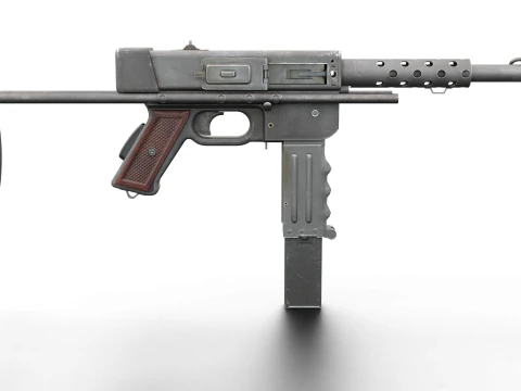 MAT-49 - Vintage Military SMG 3D Model