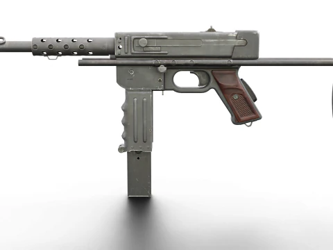 MAT-49 - Vintage Military SMG 3D Model