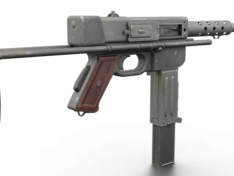 MAT-49 - Vintage Military SMG 3D Model