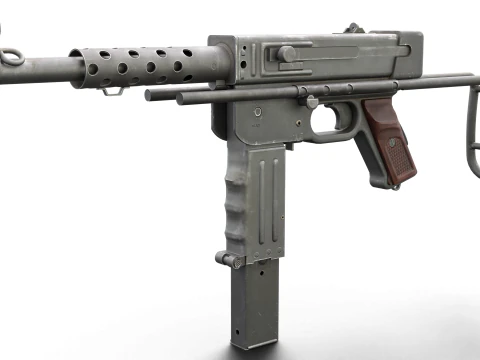 MAT-49 - Vintage Military SMG 3D Model