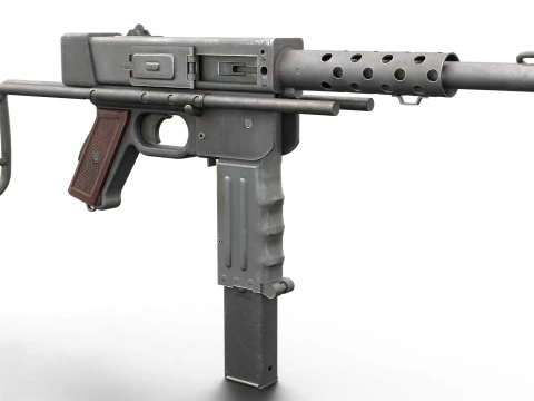 MAT-49 - Vintage Military SMG 3D Model