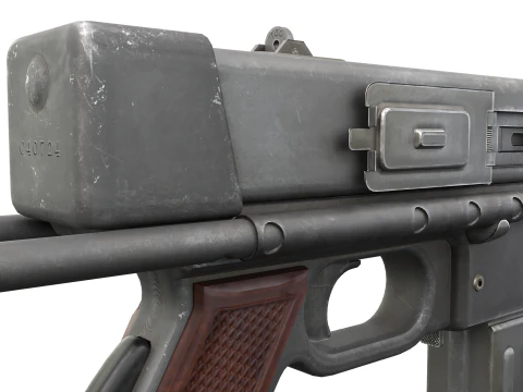 MAT-49 - Vintage Military SMG 3D Model