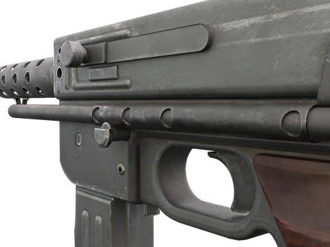 MAT-49 - Vintage Military SMG 3D Model