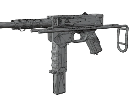 MAT-49 - Vintage Military SMG 3D Model