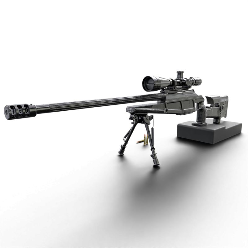 Tactical Elite Anti-Materiel Sniper Rifle - High Poly Model 3D .c4d .max .obj .3ds .fbx .stl .blend 
