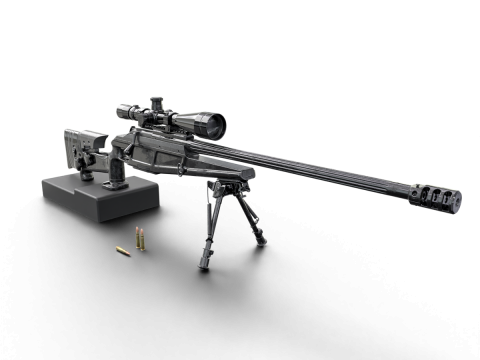 Tactical Elite Anti-Materiel Sniper Rifle - High Poly Model 3D