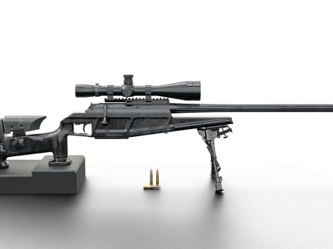 Tactical Elite Anti-Materiel Sniper Rifle - High Poly Model 3D