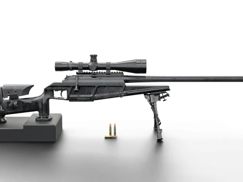 Fucile di precisione anti-materiale tattico Elite - High Poly Modello 3D