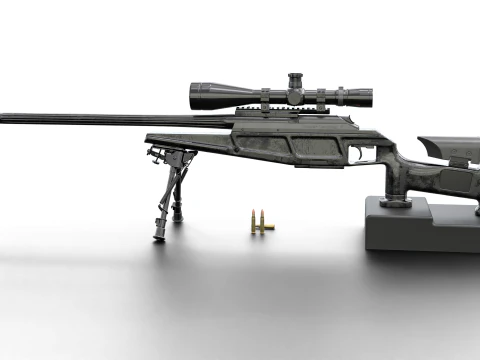 Fucile di precisione anti-materiale tattico Elite - High Poly Modello 3D