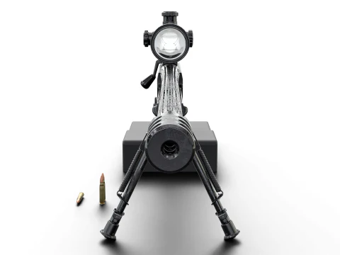 Fucile di precisione anti-materiale tattico Elite - High Poly Modello 3D