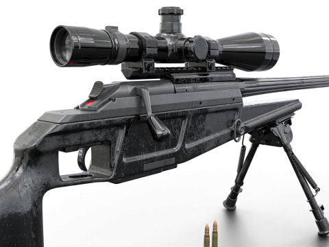 Tactical Elite Anti-Materiel Sniper Rifle - High Poly Model 3D