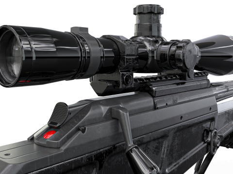 Tactical Elite Anti-Materiel Sniper Rifle - High Poly Model 3D