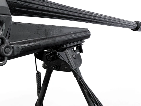 Fucile di precisione anti-materiale tattico Elite - High Poly Modello 3D