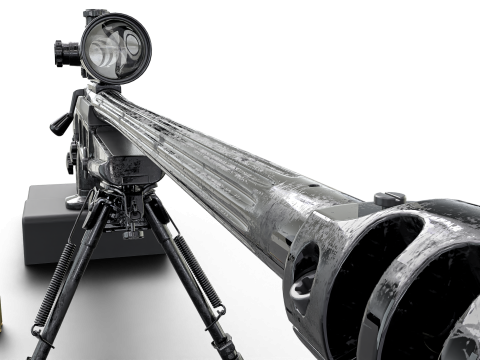 Tactical Elite Anti-Materiel Sniper Rifle - High Poly Model 3D