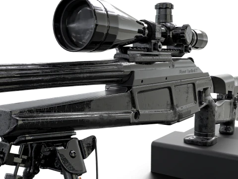 Fucile di precisione anti-materiale tattico Elite - High Poly Modello 3D
