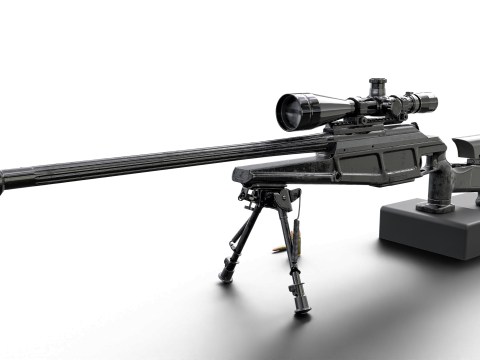 Tactical Elite Anti-Materiel Sniper Rifle - High Poly Model 3D
