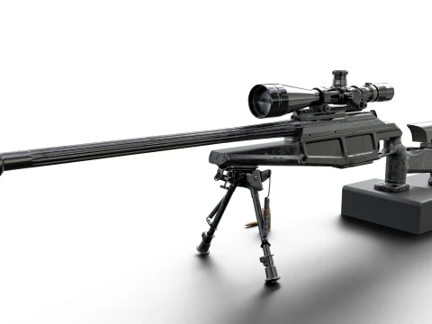 Fucile di precisione anti-materiale tattico Elite - High Poly Modello 3D
