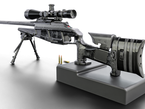 Tactical Elite Anti-Materiel Sniper Rifle - High Poly Model 3D