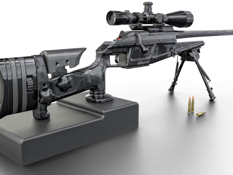 Tactical Elite Anti-Materiel Sniper Rifle - High Poly Model 3D