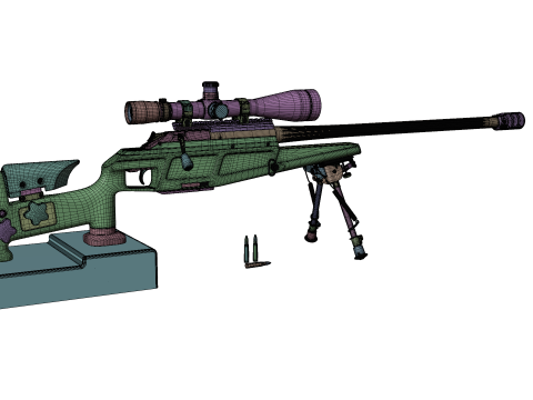 Tactical Elite Anti-Materiel Sniper Rifle - High Poly Model 3D