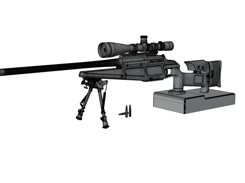 Tactical Elite Anti-Materiel Sniper Rifle - High Poly Model 3D