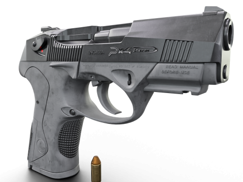Beretta-Inspired Tactical Pistol Game Ready 3Dモデル