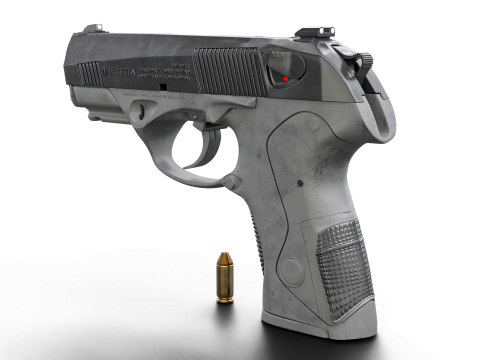 Beretta-Inspired Tactical Pistol Game Ready 3D 모델