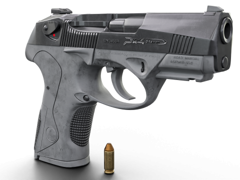 Beretta-Inspired Tactical Pistol Game Ready 3D 모델