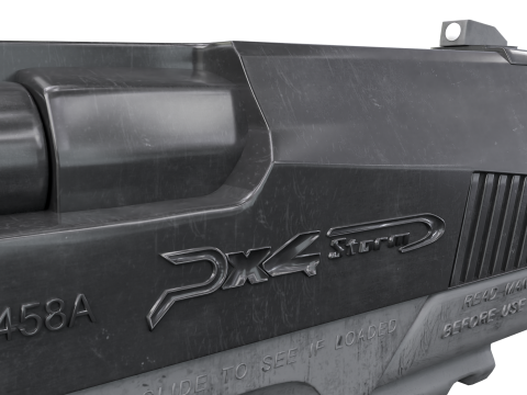 Beretta-Inspired Tactical Pistol Game Ready 3D 모델