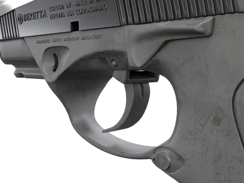 Beretta-Inspired Tactical Pistol Game Ready 3D 모델