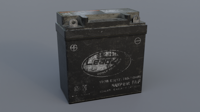 Automotive Battery Model 3D .c4d .max .obj .3ds .fbx .stl .blend 