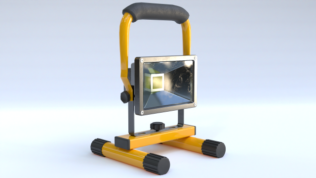 Industrial Floodlight Model 3D .c4d .max .obj .3ds .fbx .stl .blend 