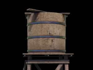 Wooden Water Tower 3D Model