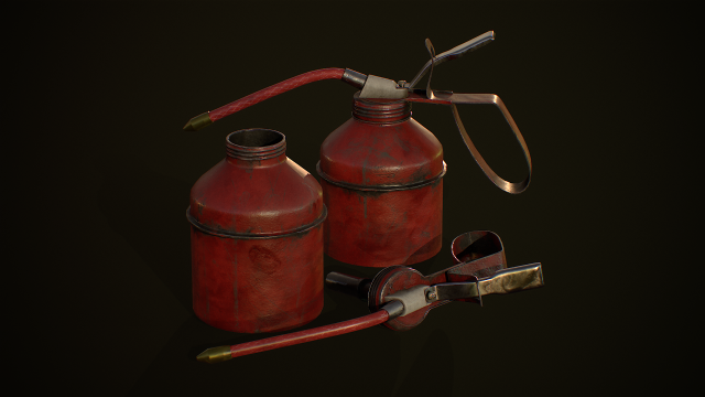 Industrial Small Oil Cane Modello 3D .c4d .max .obj .3ds .fbx .stl .blend 