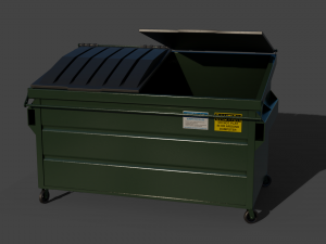 Industrial Garbage Dumpster 3D Model