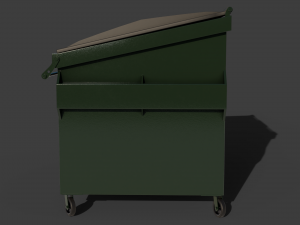 Industrial Garbage Dumpster Modello 3D