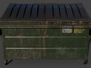 Industrial Garbage Dumpster Rusty Modelo 3D