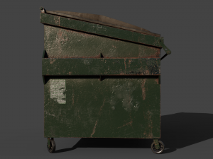 Industrial Garbage Dumpster Rusty Modelo 3D