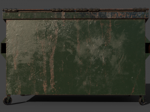 Industrial Garbage Dumpster Rusty Modelo 3D