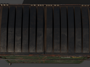 Industrial Garbage Dumpster Rusty Modelo 3D