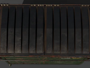 Industrial Garbage Dumpster Rusty 3D Model
