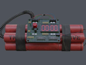 Цифрова бомба уповільненої дії 3D Модель